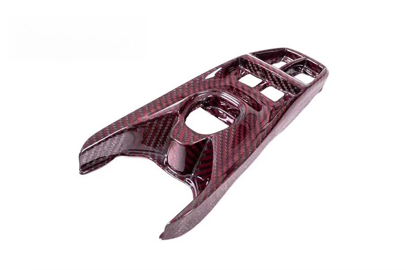 Red Dry Carbon Fiber 2015-2019 F488 GTB & Spider  Center Console Base Panel for F488 GTB & Spider